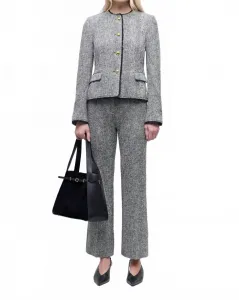 Блейзер Ivie в елочку, черно-белый Simkhai