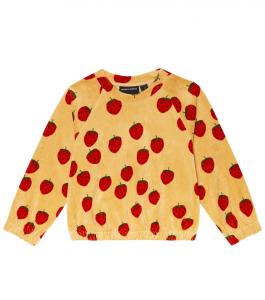 Бархатная толстовка из хлопка с принтом Mini Rodini, разноцветный