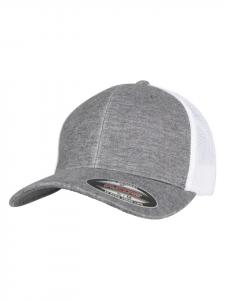 Бейсболка Flexfit Trucker, цвет heathergrey/white