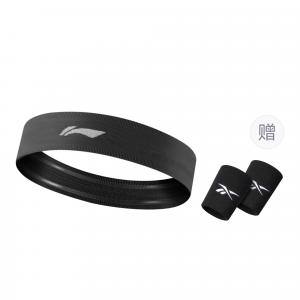 Повязки для спорта Polyamide, Elastane, Silicone Running, Basketball, Fitness, Yoga Unisex LINING, черный