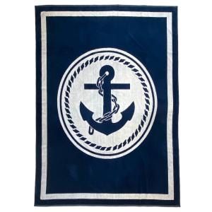 Пляжное полотенце махровое велюр жаккардовое мэдисон  Le Comptoir De La Plage, синий