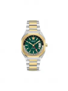 Наручные часы GMT Green Dial 44 мм Versace, зеленый