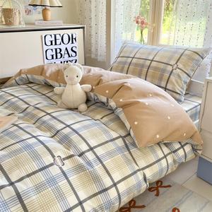 FUANNA Комплект постельного белья 0.9м 3 предмета, простыня, пододеяльник 150x200 см, 100% хлопок, рисунок медвежонок