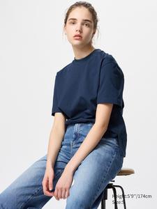 Футболка Airism из хлопка Uniqlo, цвет 69 синий