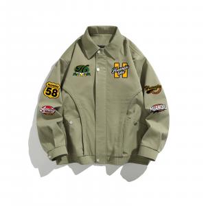 Куртка Unisex Lapel Moderate HUANQIU, army зеленый