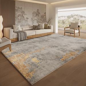 Budis Ковер 180х200 см для гостиной и спальни, плюшевый, золотисто-земляного цвета, из искусственного кашемира, с противоскользящим покрытием