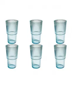 Большие ребристые стаканы, набор из 6 штук Abode Homewares, blue