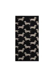 Чёрно-бежевое банное полотенце We love dogs Cawö