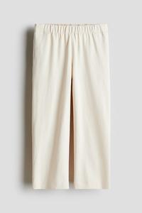 Широкие брюки из джерси H&M, бежевый