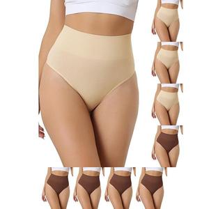 9 пар женских трусиков-стрингов с высокой посадкой, невидимые, эластичные, удобное белье Inspire Chic, Dark Brown Beige