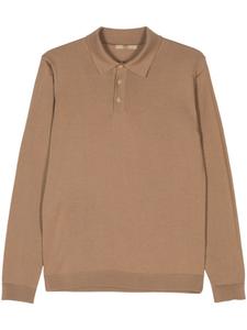 Nuur рубашка-поло из тонкой мериносовой шерсти, коричневый