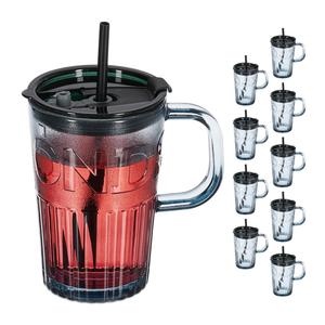 10 стаканов для питья Relaxdays, серый