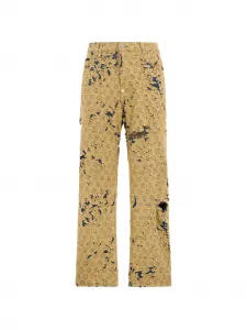 Джинсы с эффектом потертости Philipp Plein, бежевый