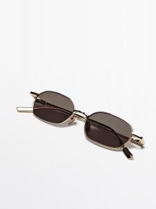 Металлические солнцезащитные очки Massimo Dutti, золотой