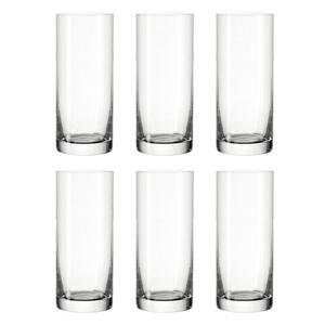 LEONARDO 039616 Чашка Easy+ Long Drink, большая, стеклянная, 300 мл, высота 14,5 см, прозрачная (6 шт. в упаковке)