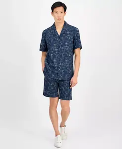 Мужские шорты с абстрактным принтом Alfani, синий