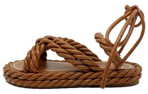 Valentino Сандалии Rope One Strap, женские, коричневые