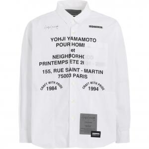 Принтованная рубашка на пуговицах x neighborhood Yohji Yamamoto, белый