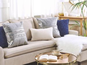 Декоративные подушки набор из 2-х штук Beliani, серебряный