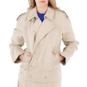 Барберри Двубортная плащевая куртка из холста Burberry, Oat