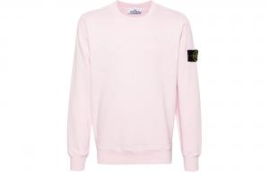 Свитшот с нашивкой-логотипом STONE ISLAND, светло-розовый