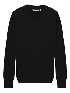 Свитер с V-образным вырезом и рукавами реглан Zeco Schoolwear Kids, черный