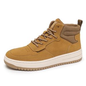 TONYBEAR Желтые мужские скейтерские кросcовки High Top, цвет Yellow