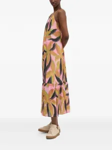 Ярусное платье с цветочным принтом Desigual, розовый