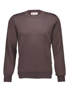 Джемпер с круглым вырезом Brunello Cucinelli, коричневый