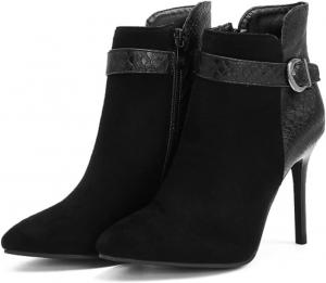 Женские ботильоны CoceMoce на высоком каблуке-стилетто с острым носком, короткие ботинки с молнией, змеиный принт, осенне-зимняя обувь для платьев, вечерние, для свиданий и бальных танцев