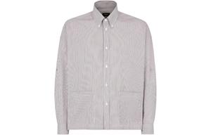 Fendi Рубашки мужские, коричневые, с острым воротником, средней толщины, другие