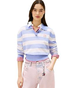 Пушистый свитер-поло