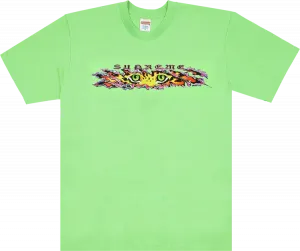 Футболка Supreme Eyes Tee 'Lime', зеленый