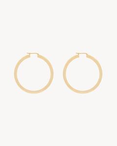 Серьги-кольца из металла Saint Laurent, золото