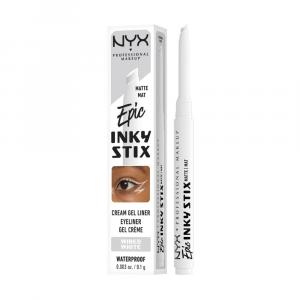 Кремово-гелевая водостойкая подводка для глаз Nyx Professional Makeup Epic Inky Stix, Wired White, 0.1 г