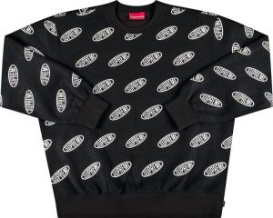 Толстовка Supreme Liner Crewneck 'Black', черный