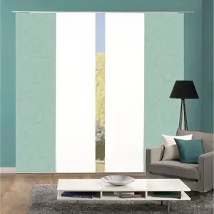 ИДЕИ ДЛЯ ДОМАШНЕЙ ЖИЗНИ Раздвижные шторы «PIVE SET OF 4», (4 шт.), набор раздвижных штор с цифровой печатью из 4 шт. PIVE Home Wohnideen, цвет mint