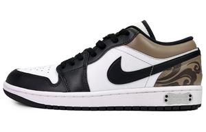 Эйр 1 Поразительные Как Сон Низкие Винтажные Баскетбольные Кроссовки Мужские Черный Коричневый Jordan, Черный Белый Коричневый