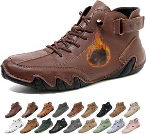 Мужские водонепроницаемые зимние снежные ботинки с ортопедической поддержкой: легкие противоскользящие походные ботинки с теплой дышащей подкладкой для комфорта при ходьбе в холодную погоду весь день Generic, красный