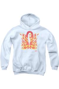 Элвис Пресли "His Latest Flame" молодежная толстовка с капюшоном Gildan, белый