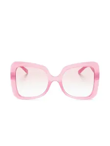 Солнцезащитные очки в массивной оправе с логотипом Dolce & Gabbana Eyewear, розовый