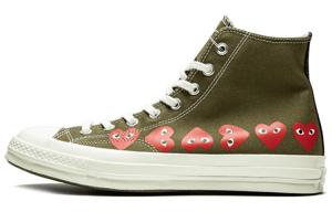 Кроссовки Converse Chuck Taylor All Star 70 Hi Comme Des Garcons Play Multi-Heart Green