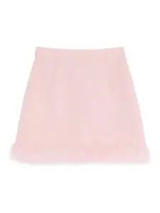 Юбка мини с перьями Valentino Garavani, розовый