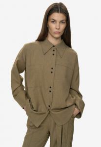 Блуза Minimum RUNA, Greige Melange/Green