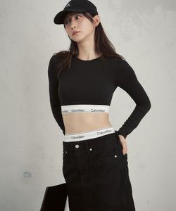 (W) Хлопковая футболка с длинным рукавом Calvin Klein Icon, бюстгальтер-топ QF8009