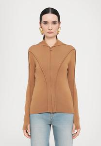 Толстовка Victoria Beckham PIPING DETAIL HOODED, Camel