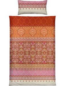 Постельное белье из сатина Mako цвета терра Erwin Müller, 155 x 200 + 80 x 80 см