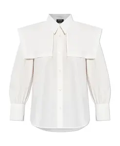 Рубашка со съемным широким воротником A.P.C., бежевый