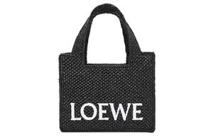 LOEWE Сумка-шоппер из волокна рафии, шоппинг-сумка, сумка через плечо, кроссбоди, мини-сумка женская черная