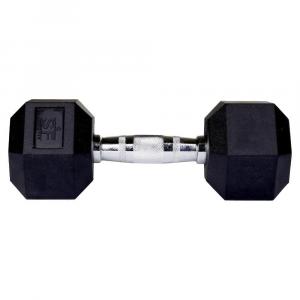 Резиновые гантели Suprfit Hex 17,5 кг, черный